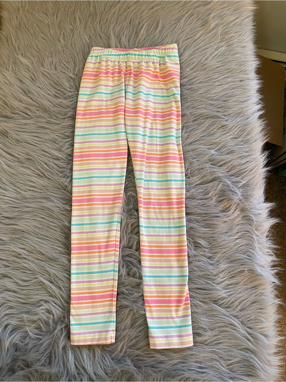 🐶Cat & Jack Pastel Rainbow Stripe Leggings- Pink, Mint, Yellow